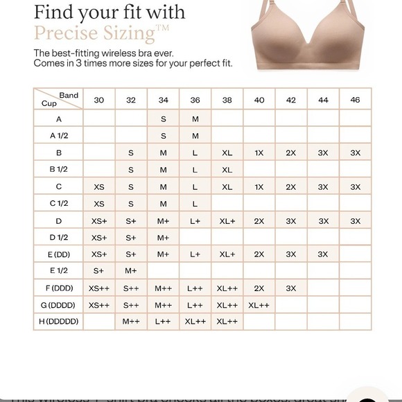 Thirdlove Bra 24/7 Classic Wireless Nude Tan Beige L+ G+ Microfiber Wire Free - Picture 6 of 6